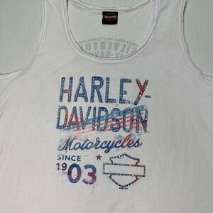 Harley Davidson Motorcycles Tank‎ Top White Sleeveless Silverton Colorado 3XL